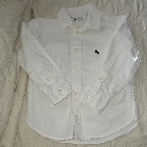 H&M Other - H&M Kids White Button-Down Shirt with Embroidered Detail 2T (Katie #3)
